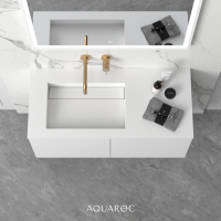 One Bathroom Vanity Unit Matte White 1000