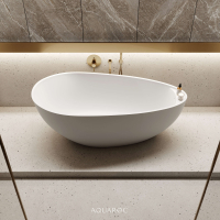 Dove Solid Surface Stone Resin Freestanding Bath 1600