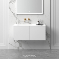 One Bathroom Vanity Unit Matte White 1000