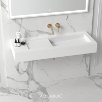 Soleil Solid Surface Stone Resin Wall Hung Basin 1200