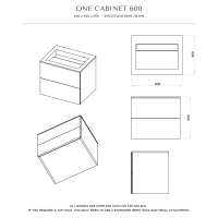 One Bathroom Vanity Unit Matte White 600
