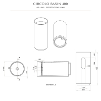 Circolo Solid Surface Stone Resin Freestanding Basin 400