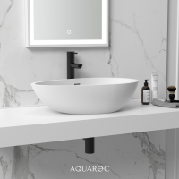 Uovo Solid Surface Stone Resin Counter Top Basin 600