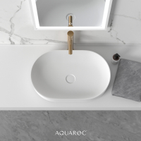 Rivera Solid Surface Stone Resin Counter Top Basin 580