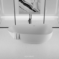 Uovo Solid Surface Stone Resin Freestanding Bath 1700