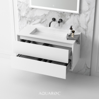 Puro Bathroom Vanity Unit Matte White 1000