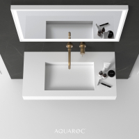 Fiora Solid Surface Stone Resin Wall Hung Basin 900