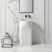 Apollo Solid Surface Stone Resin Freestanding Basin 450