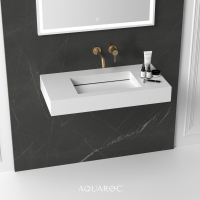 Fiora Solid Surface Stone Resin Wall Hung Basin 900