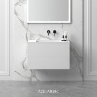 One Bathroom Vanity Unit Matte White 800
