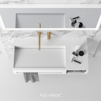 Quadra Solid Surface Stone Resin Wall Hung Basin 1000