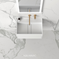 Nero Bathroom Vanity Unit Matte White 600