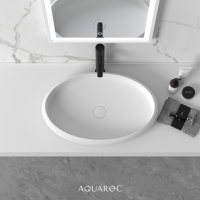 Camellia Solid Surface Stone Resin Counter Top Basin 600
