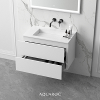 One Bathroom Vanity Unit Matte White 800