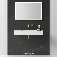 Fiora Solid Surface Stone Resin Wall Hung Basin 900