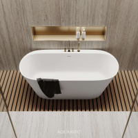 Invictus Stone Resin Back To Wall Freestanding Bath 1700